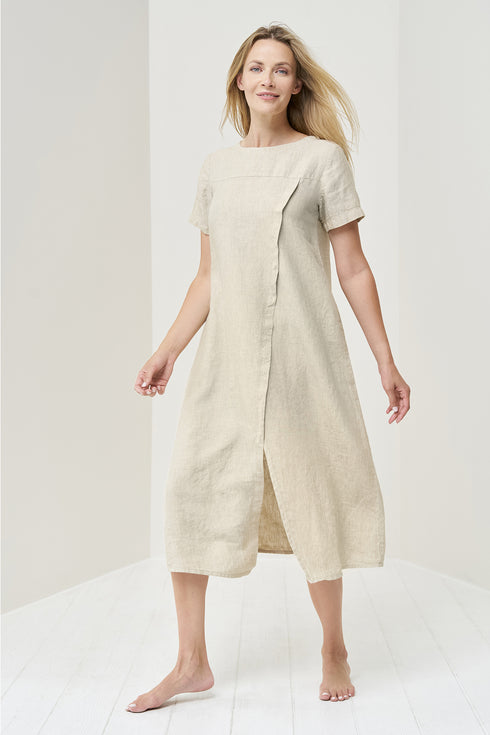 Linen summer dress Moss
